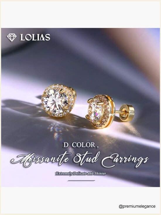 Amazon.com: Square Moissanite Earrings 0.56-2.0CT Halo  Moissanite Stud Earrings Flat Back 925 Sterling Silver Halo Hypoallergenic
